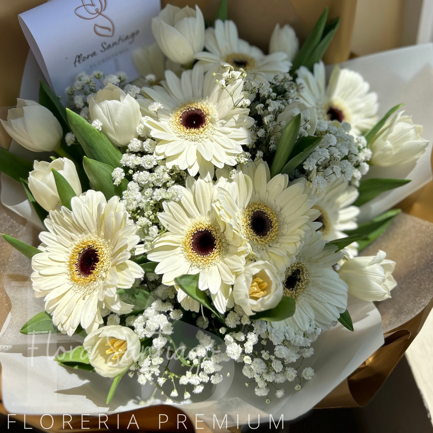 Ramo de 10 Tulipanes y 8 gerberas