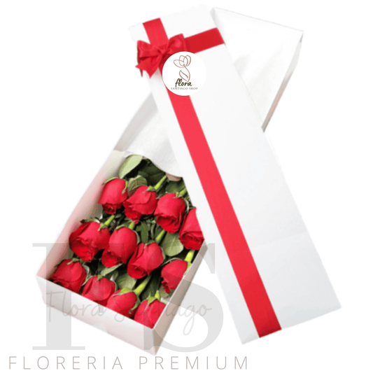 Caja de 12 rosas rojas