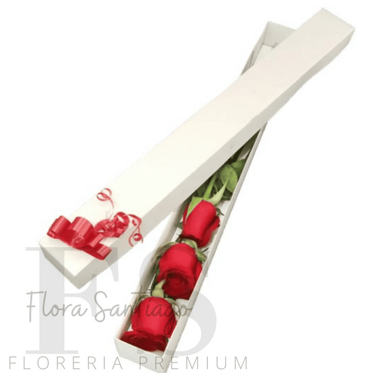 Caja de 3 rosas rojas