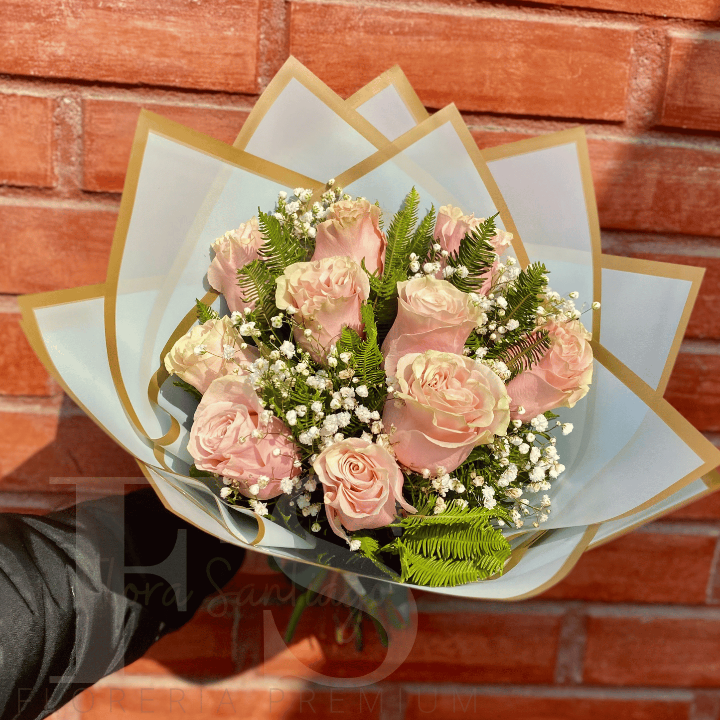 Ramo 8 rosas rosadas