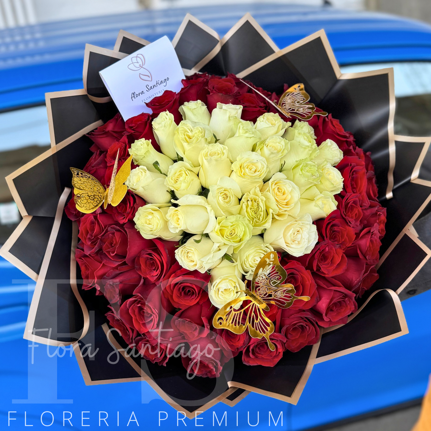 Ramo buchón de rosas rojas