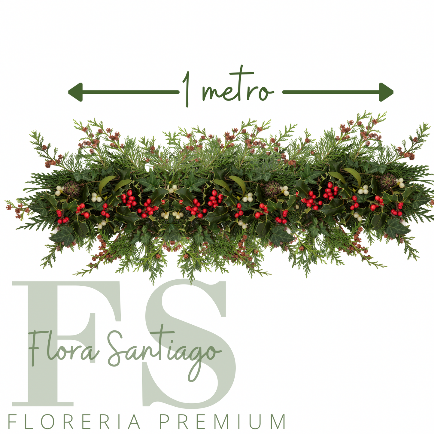 Guilnarda para centro de mesa navideño (1 metro)
