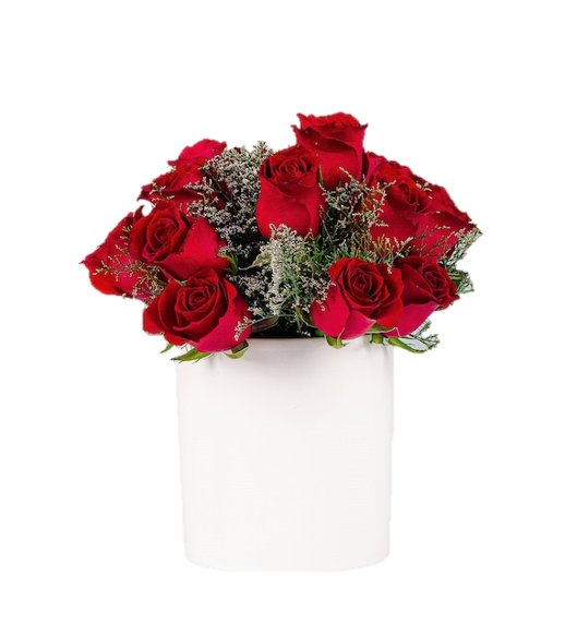 BOX DE 15 ROSAS Y LIMONIUM
