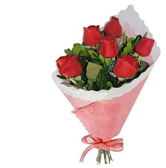 Ramo de 6 Rosas Rojas