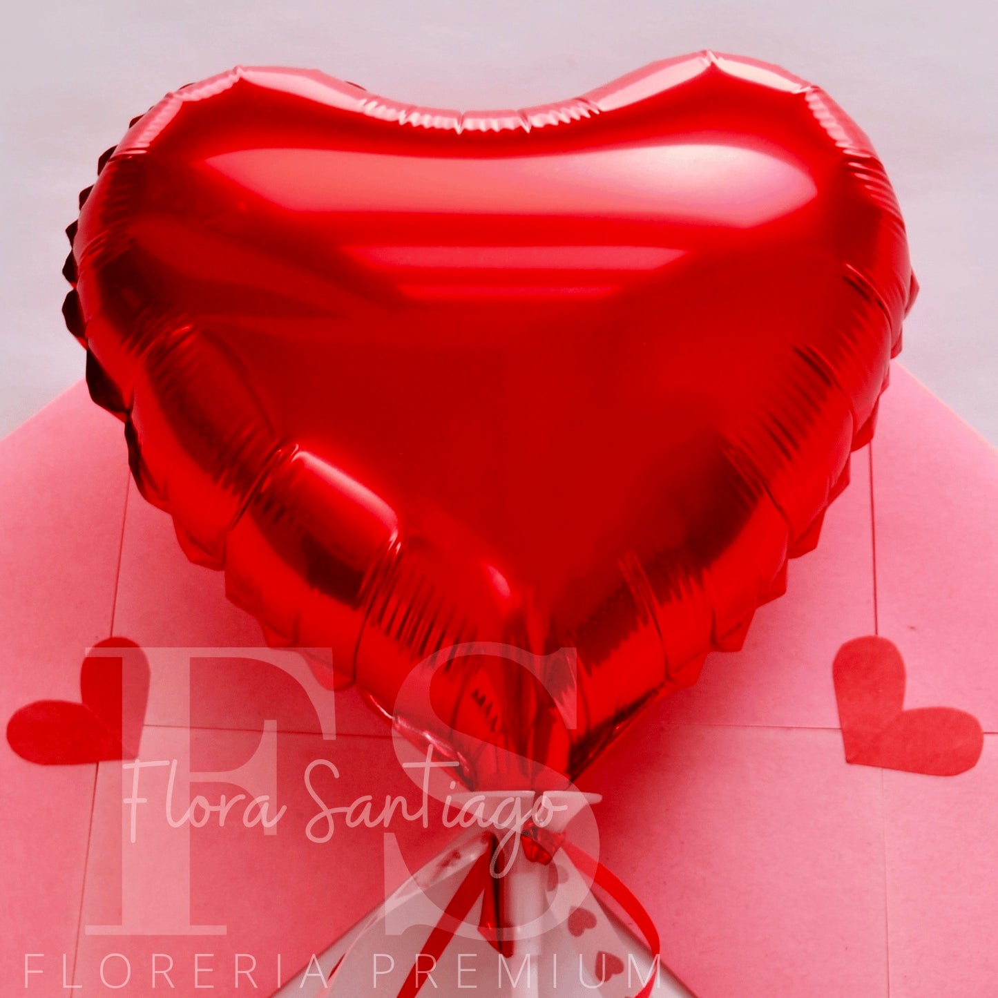Globo corazón rojo metálico grande, envía regalos a domicilio