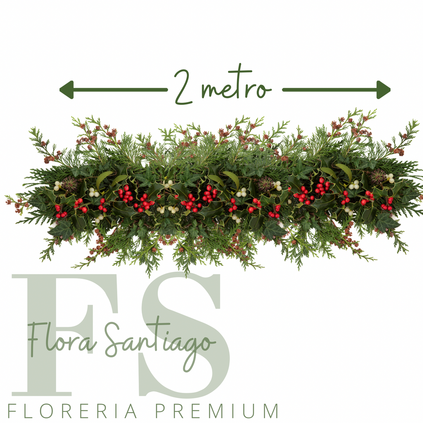 Guilnarda para centro de mesa navideño (2 metros)