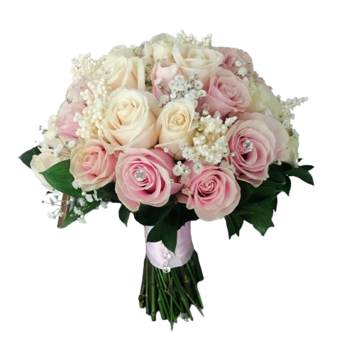 BOUQUET DE NOVIA DE 16 ROSA BLANCO – ROSA