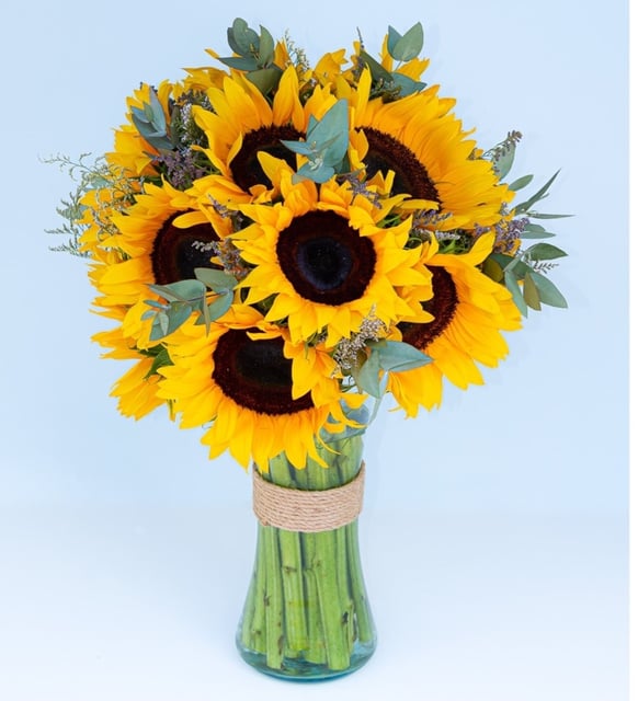 FLORERO DE 10 GIRASOLES