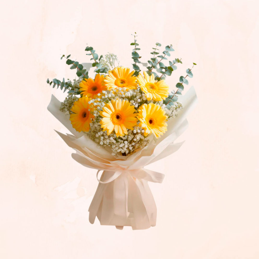 Ramo de 6 Gerberas Amarillas