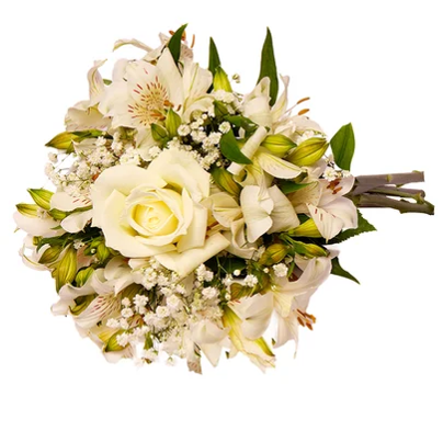 1 rosa y alstroemeria