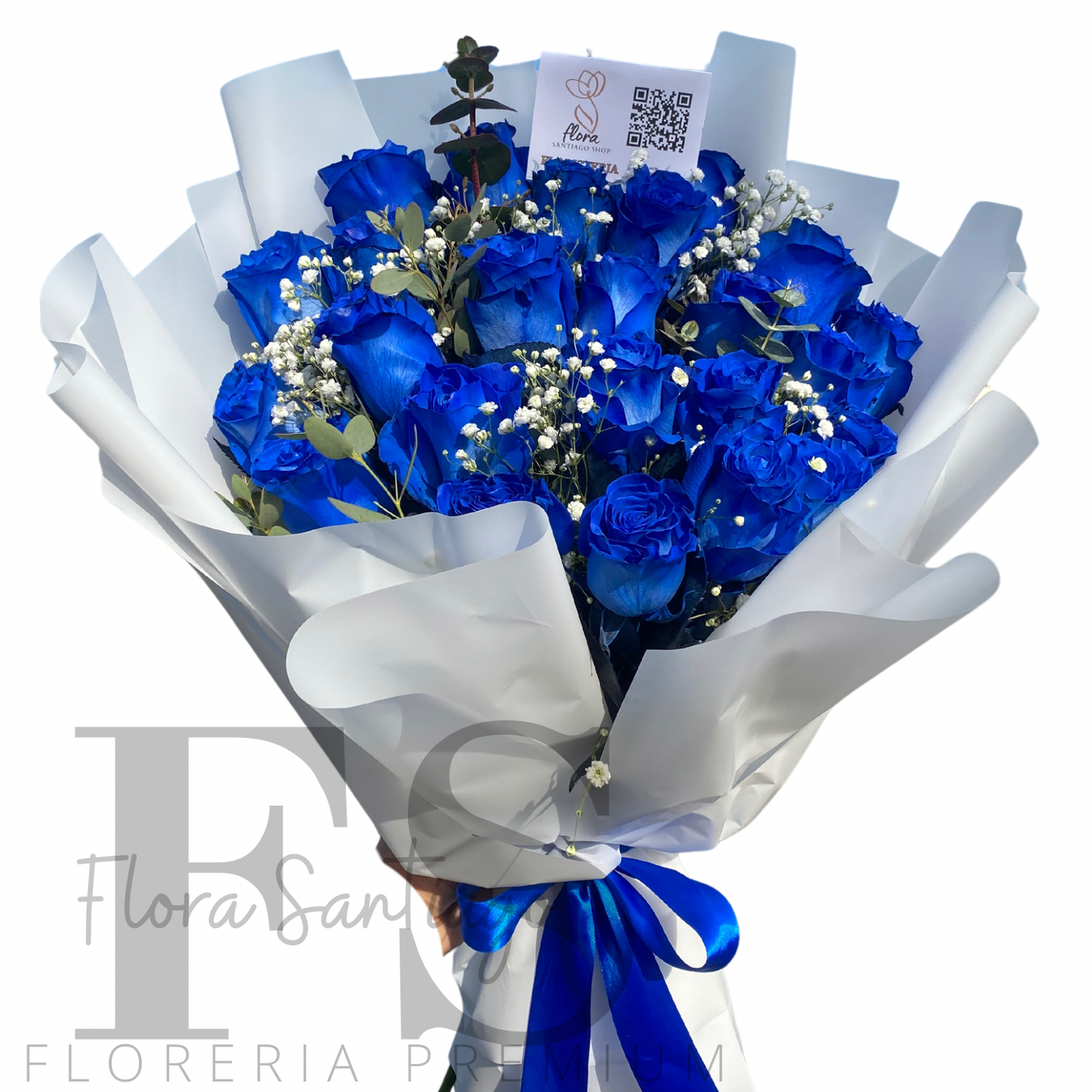 Ramo con 24 rosas azules