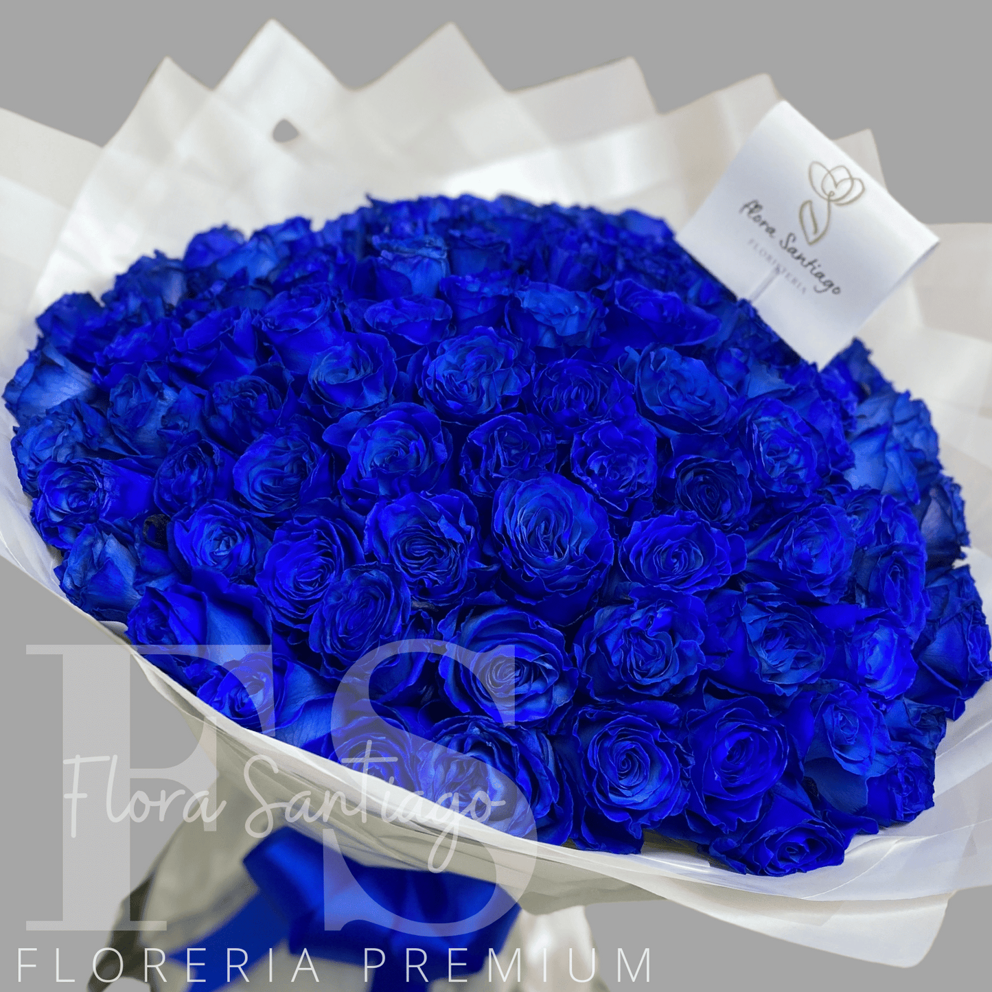 Ramo con 100 rosas azules