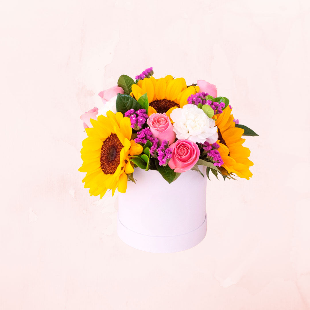 Box de Rosas y Girasoles