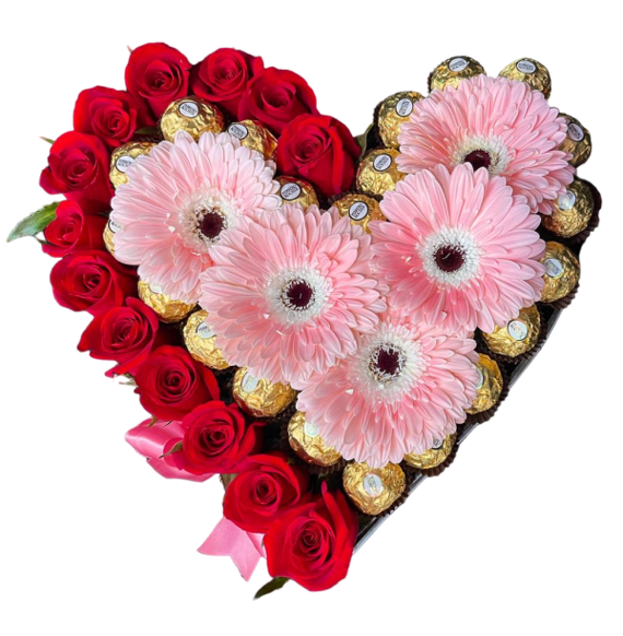 BOX DE ROSAS-GERBERAS Y FERREROS