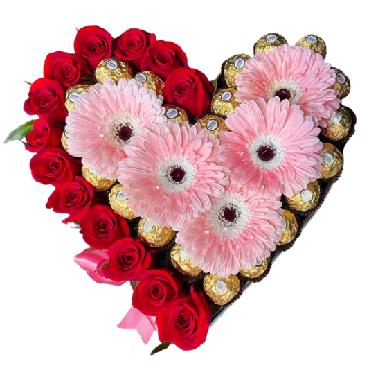 BOX DE ROSAS-GERBERAS Y FERREROS
