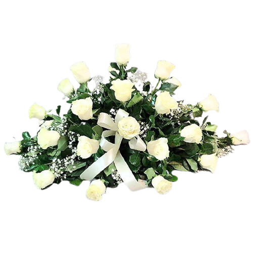 ELEGANTE CUBRE URNA DE 12 ROSAS