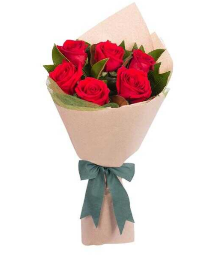 Ramo de 6 Rosas Rojas