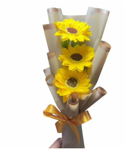 Bouquet de 3 Girasoles Eternos