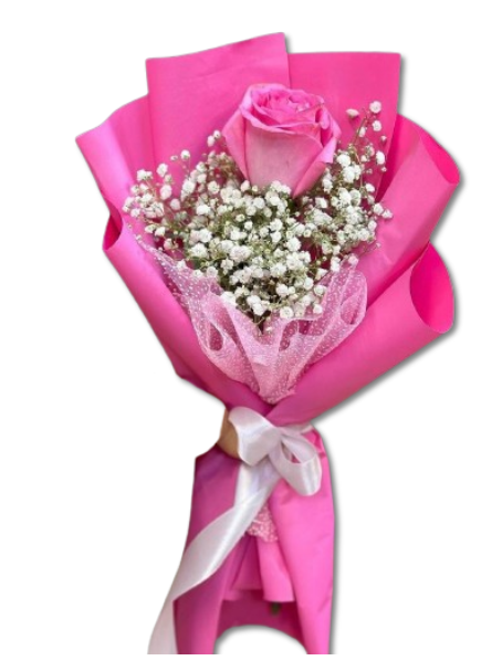 Rosa Fucsia Decorada