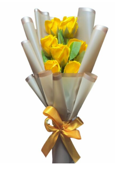 Bouquet de 6 Rosas Eternas Amarillas