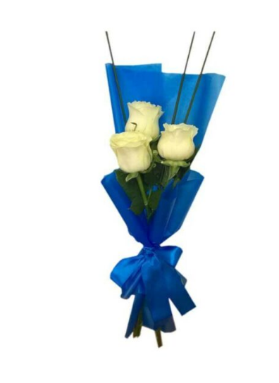 Ramito 3 Rosas Blancas