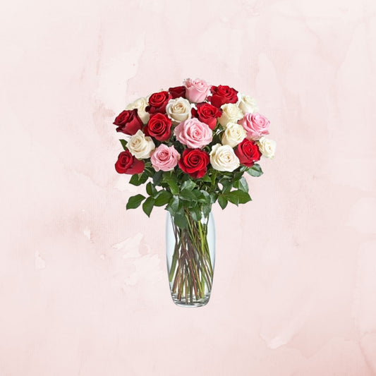 Florero de 25 Rosas