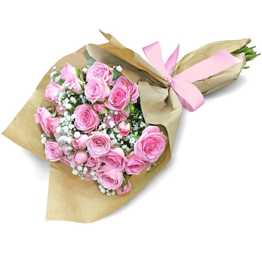 Ramo de 10 varas de mini rosa rosadas