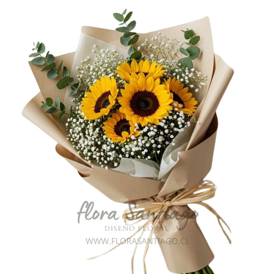 Ramo de 5 girasoles