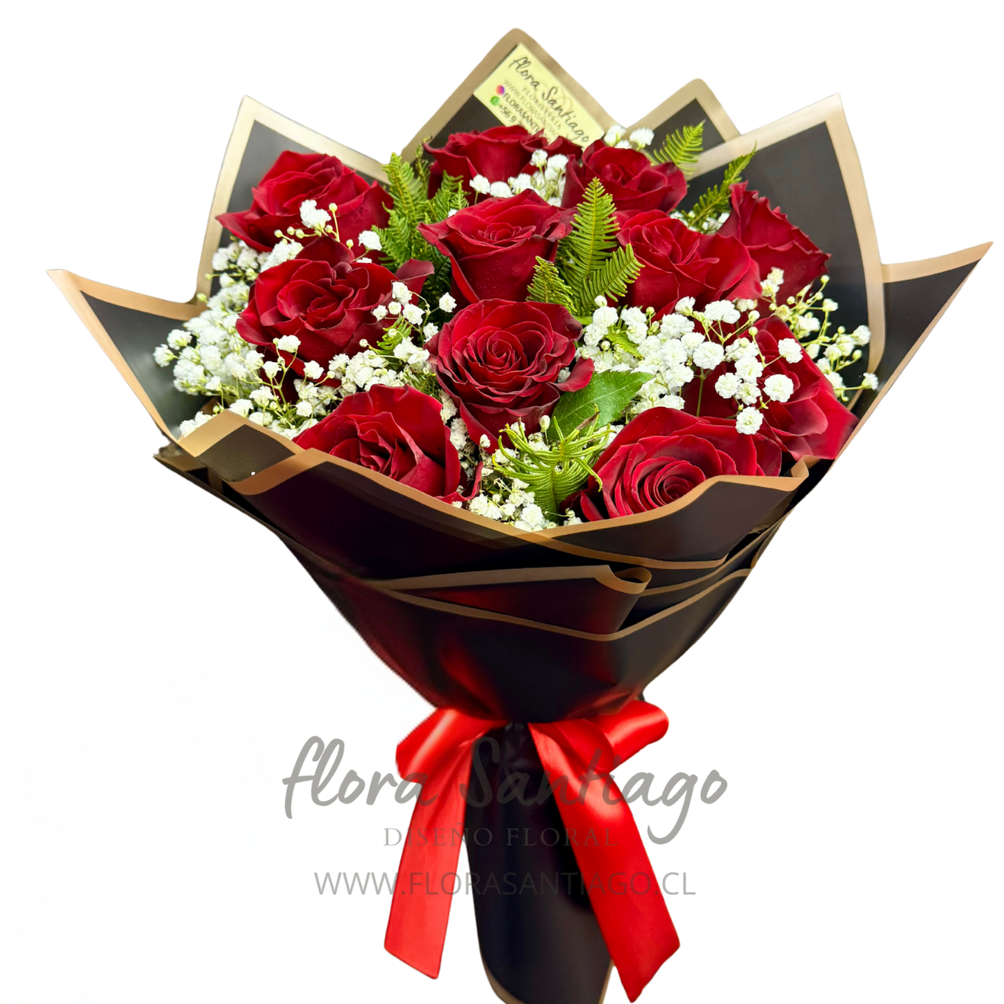 Ramo de 12 rosas rojas importadas