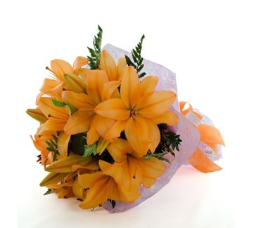 RAMO DE LILIUM NARANJO
