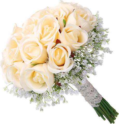 BOUQUET DE NOVIA -12 ROSAS Y GYPSUPHILIA