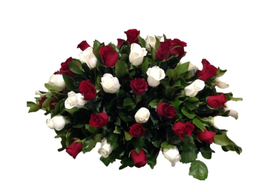 CUBRE URNA DE 40 ROSAS IMPORTADAS