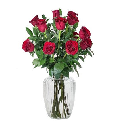 FLORERO DE 10 ROSAS IMPORTADAS