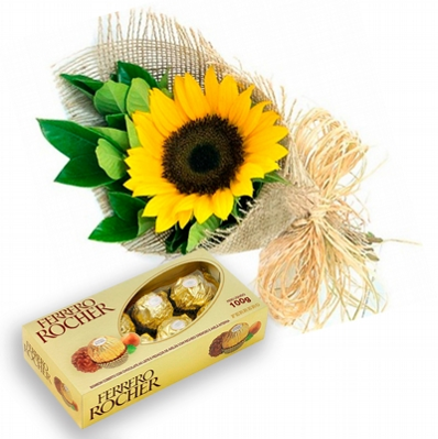 GIRASOL EN ARPILLERA Y FERREROS DE 100G