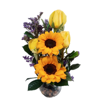 PECERITA DE ROSAS Y GIRASOLES