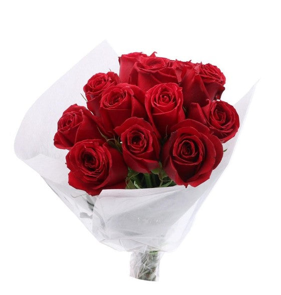 RAMO DE 10 ROSAS IMPORTADAS ROJAS