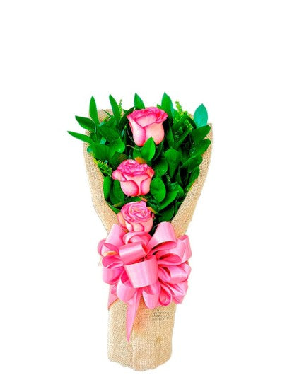 RAMO DE 3 ROSAS ROSADAS