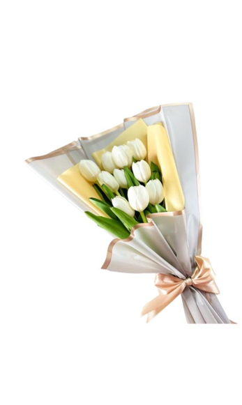 RAMO DE 10 TULIPANES EN PAPEL COREANO